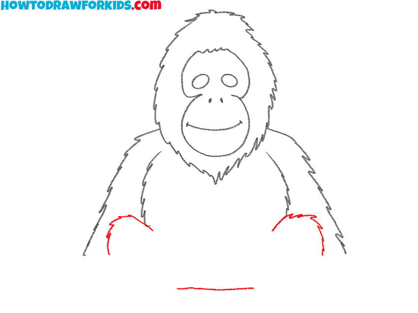 how to draw cartoon baby orangutan