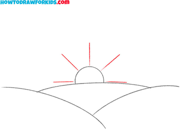 How to Draw a Sunrise Easy Drawing Tutorial For Kids