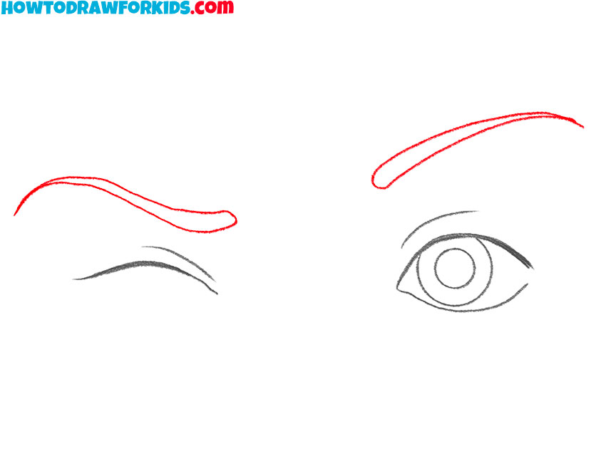 winking eye drawing lesson