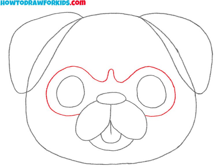 How to Draw a Pug Face - Easy Drawing Tutorial For Kids