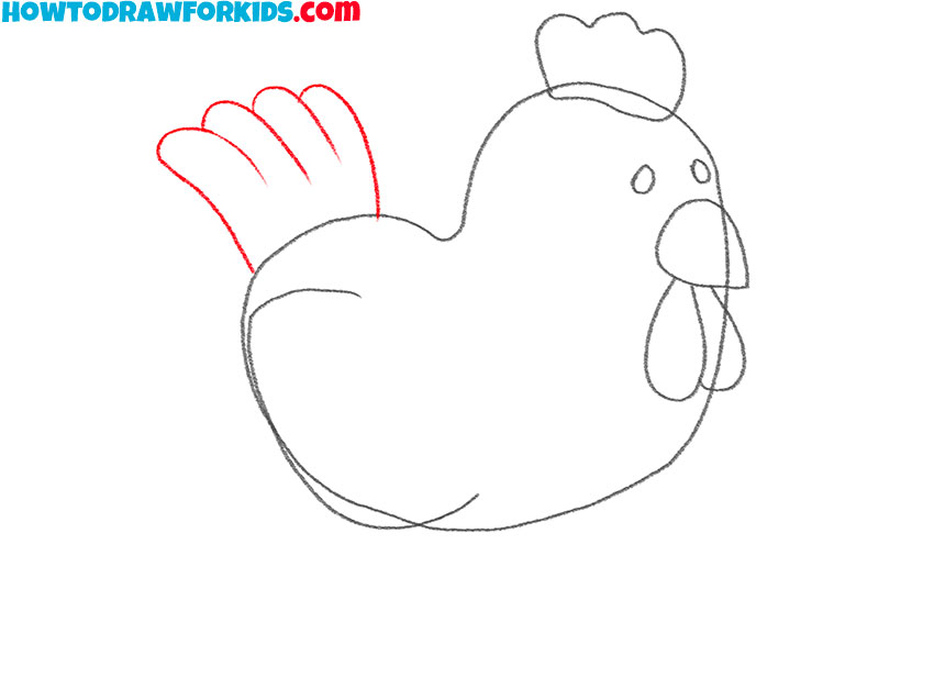 how to draw a chicken cute