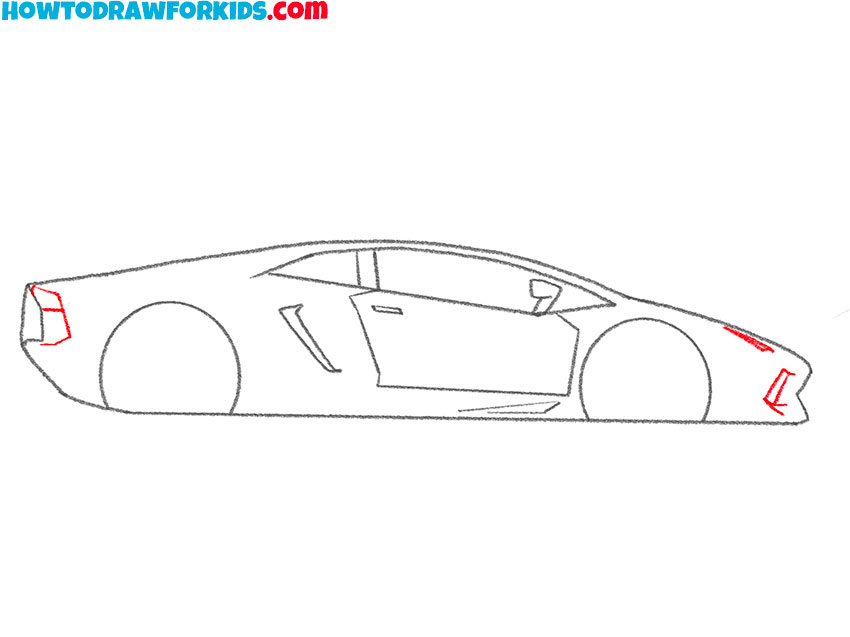 how to draw a lamborghini aventador simple