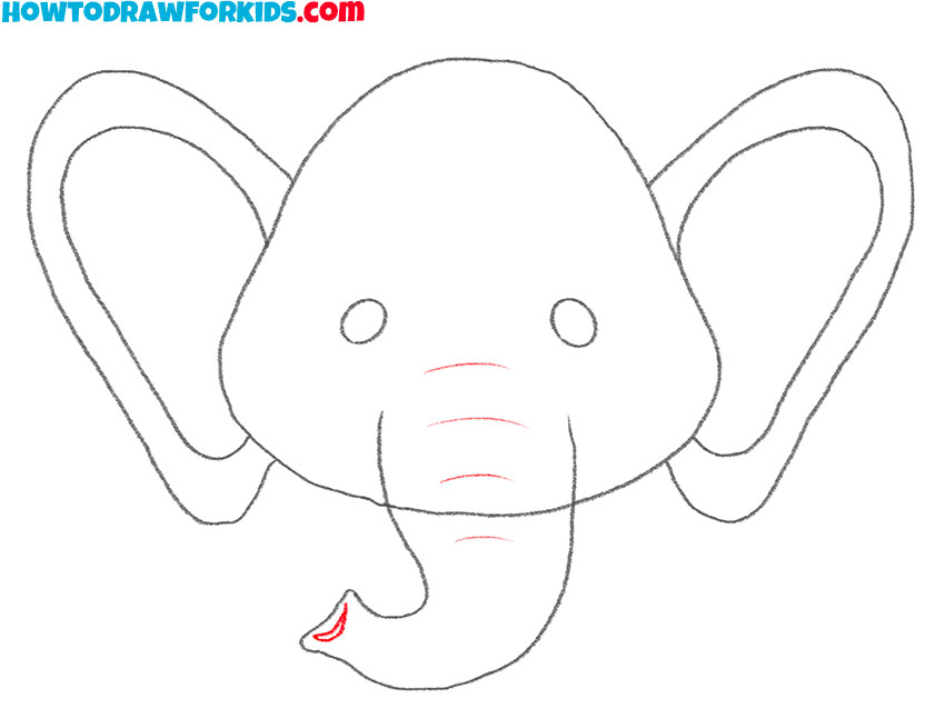 how to draw a realistic elephant head