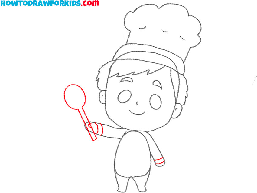 how to draw a simple cartoon chef