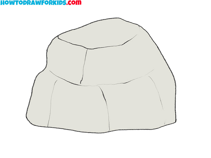 how to draw a stone for kindergarten