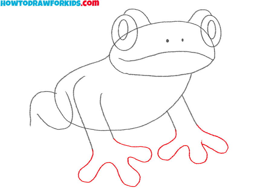 how to draw a tree frog for beginners