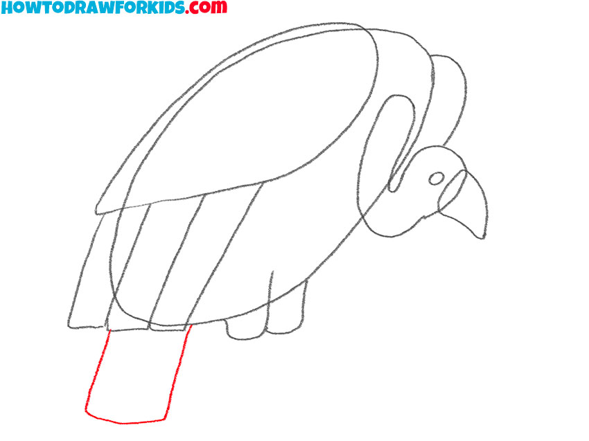 how to draw a vulture for kindergarten