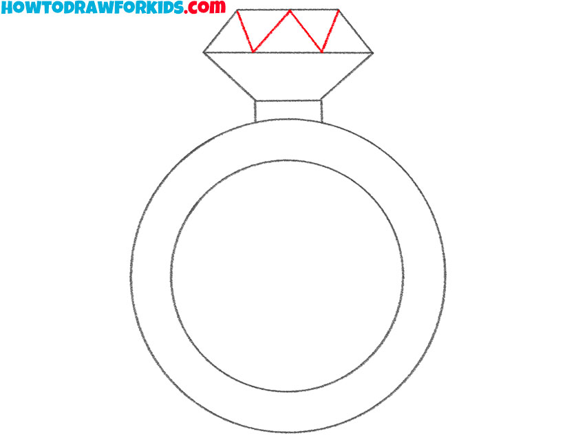 how to draw a wedding ring for kids