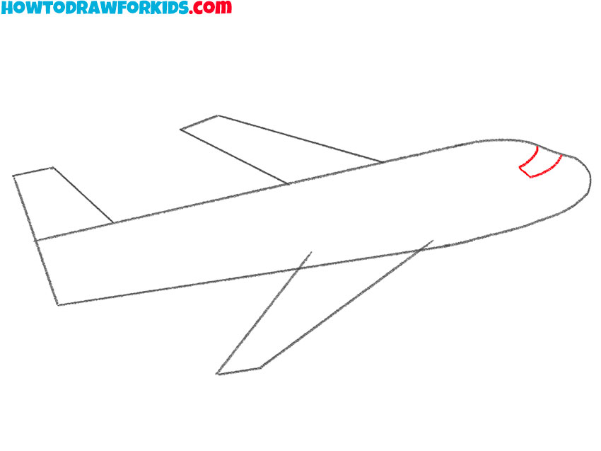 how to draw an airplane for beginners