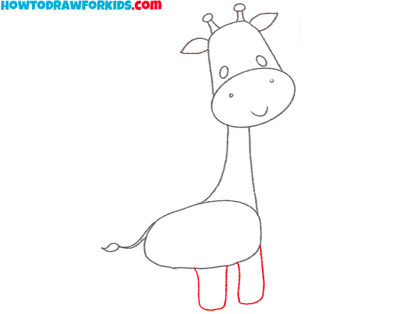 how to draw an easy cartoon giraffe