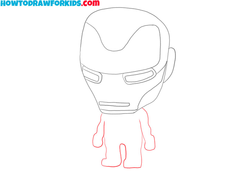 how to draw iron man full body with color