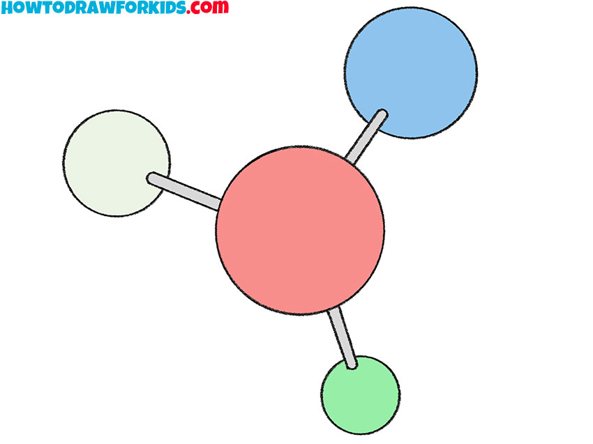 How to Draw a Molecule - Easy Drawing Tutorial For Kids