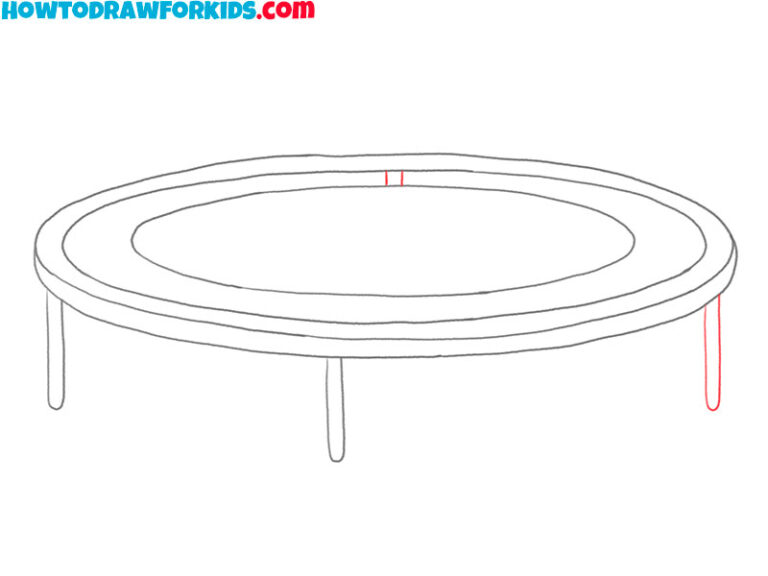How to Draw a Trampoline Easy Drawing Tutorial For Kids