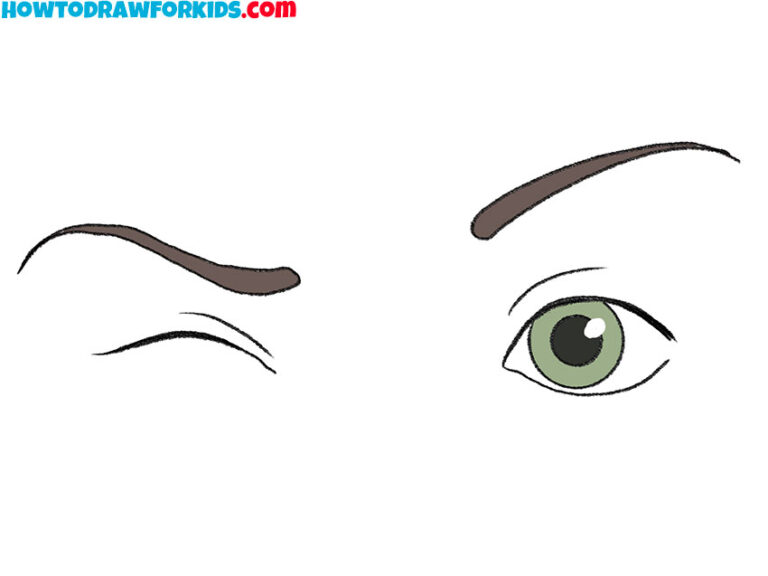How to Draw a Winking Eye Easy Drawing Tutorial For Kids