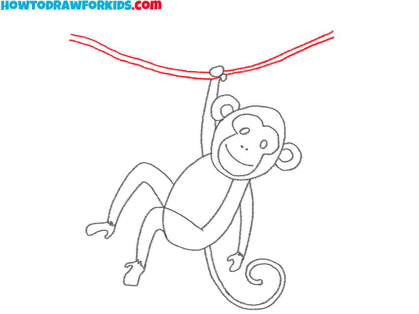 how to draw a baby monkey