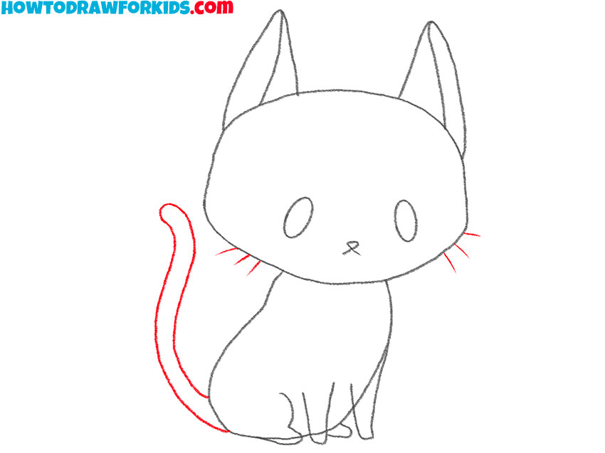how to draw a chibi cat for kindergarten