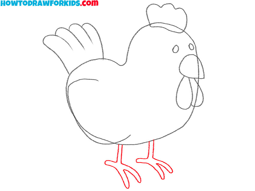 how to draw a cute chicken