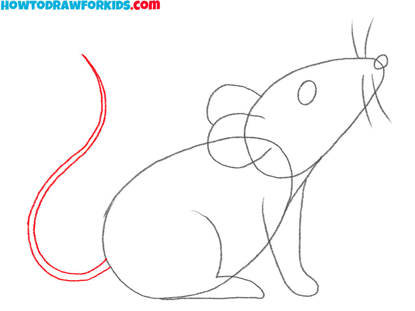 how to draw a cute mouse