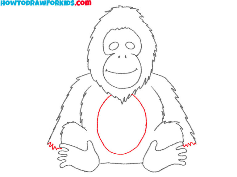 How to Draw an Orangutan Easy Drawing Tutorial For Kids