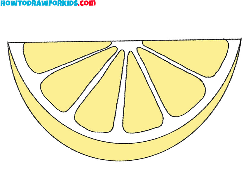 lemon slice drawing tutorial