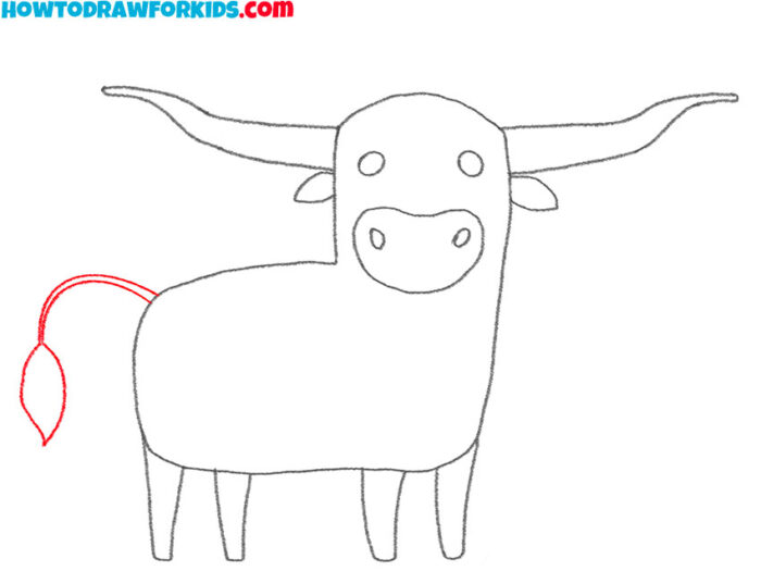 How to Draw a Longhorn Easy Drawing Tutorial For Kids