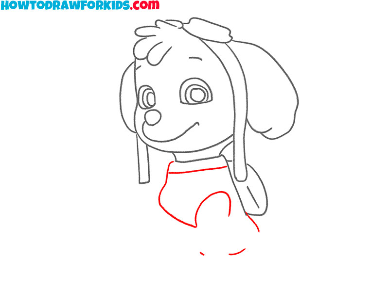 skye from paw control drawing guide