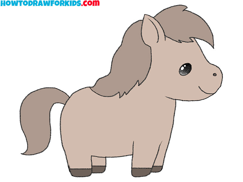 How to Draw a Baby Horse  Easy Drawing Tutorial For Kids