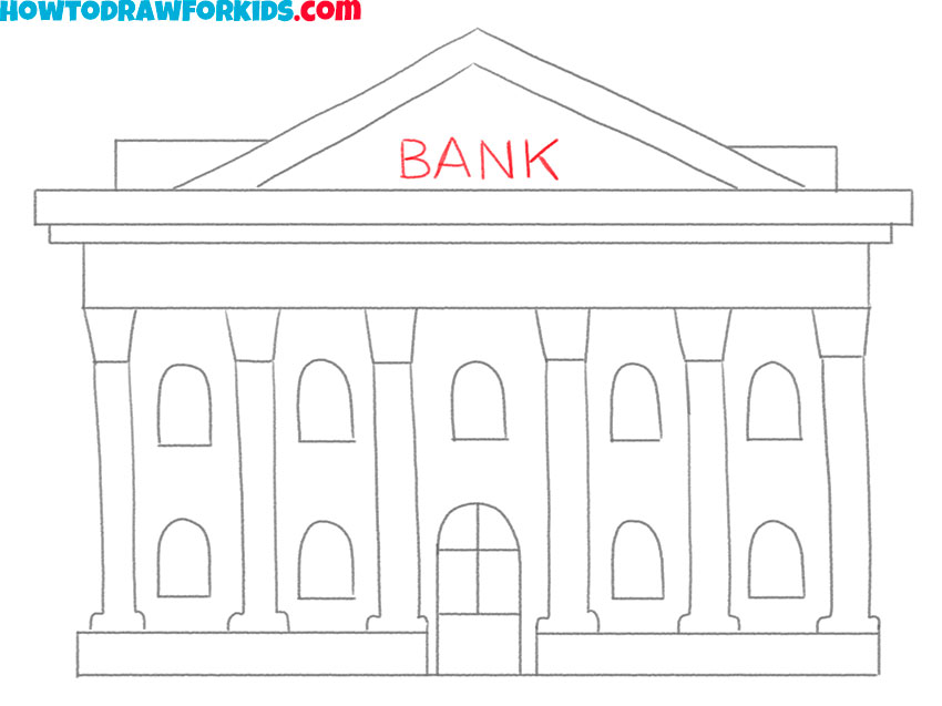 How to Draw a Bank - Easy Drawing Tutorial For Kids