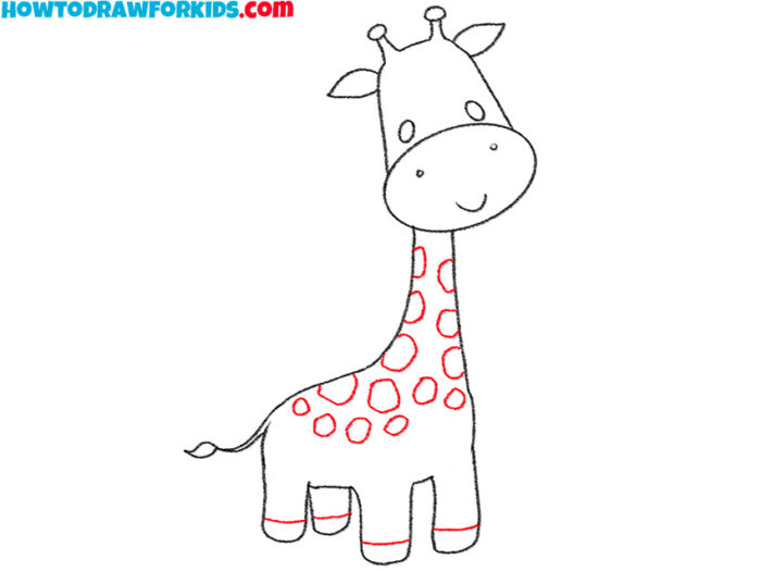 How to Draw a Cartoon Giraffe - Easy Drawing Tutorial For Kids