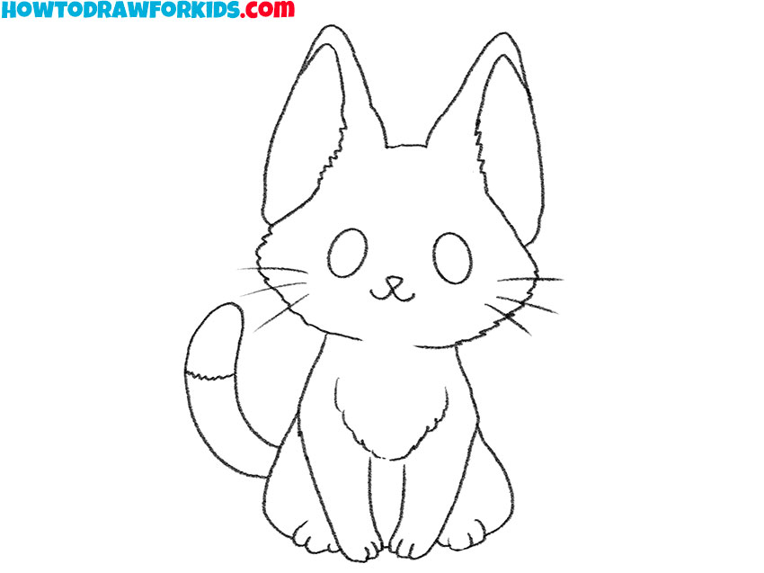 cartoon lynx drawing guide