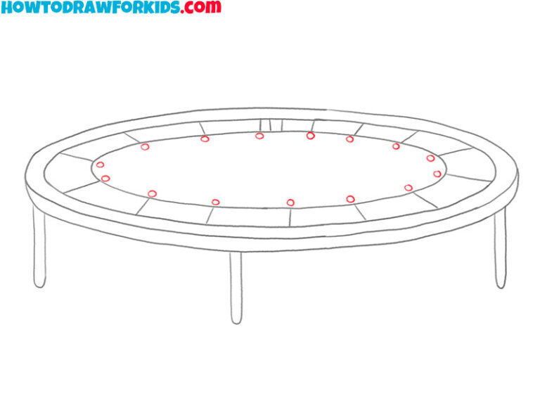 How to Draw a Trampoline Easy Drawing Tutorial For Kids