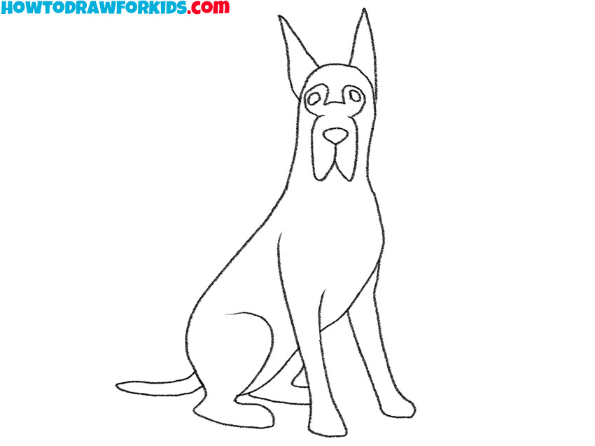 great dane drawing for kids