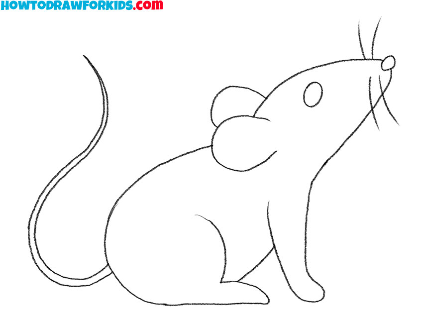 how to draw a mouse for kindergarten