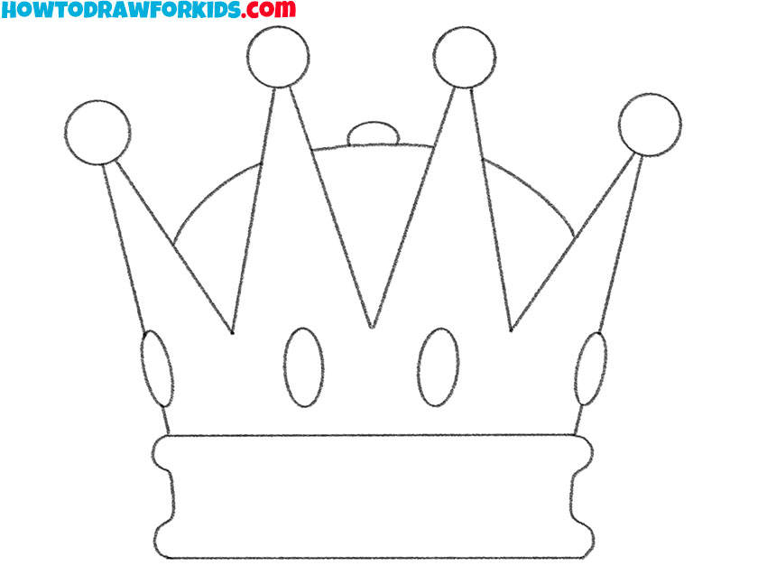king crown drawing easy