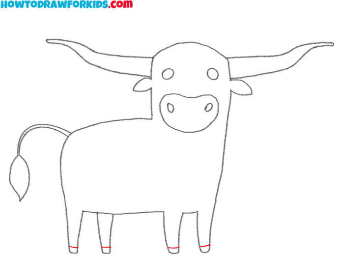 How to Draw a Longhorn Easy Drawing Tutorial For Kids