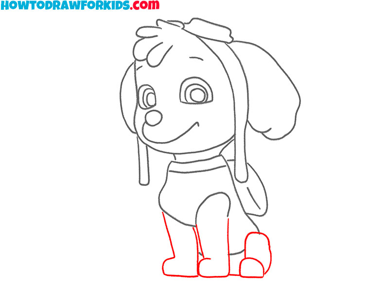 simpe skye from paw control drawing