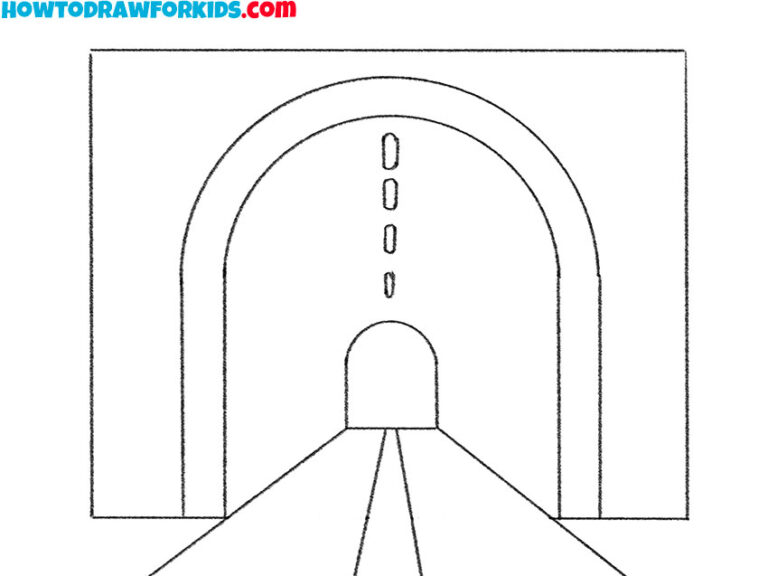 How to Draw a Tunnel Easy Drawing Tutorial For Kids