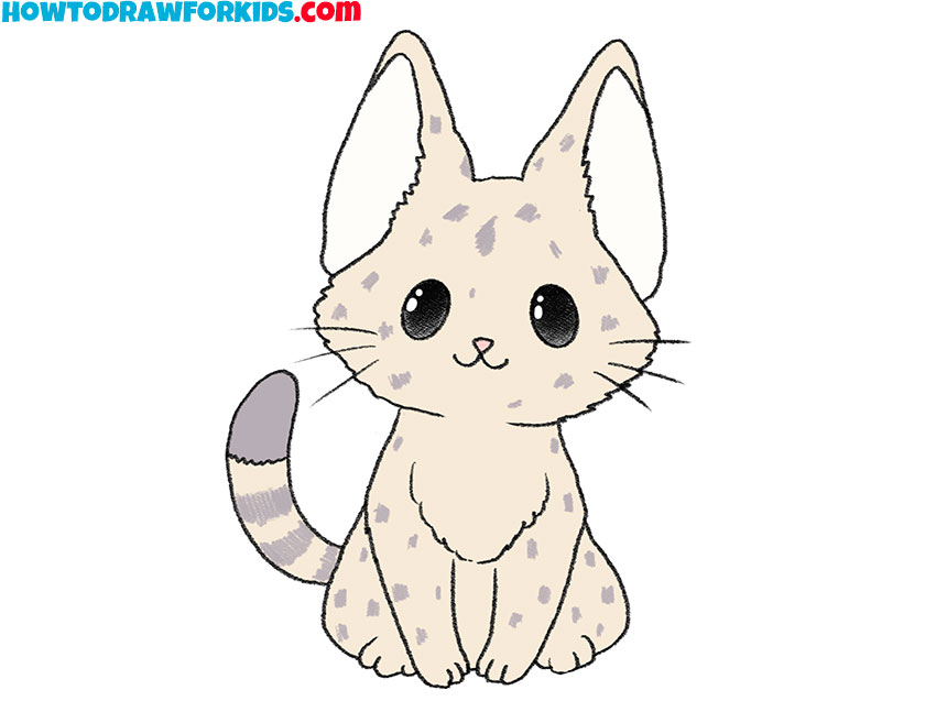 cartoon lynx drawing for kids