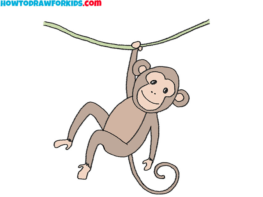 How to Draw a Cartoon Monkey - Easy Drawing Tutorial For Kids