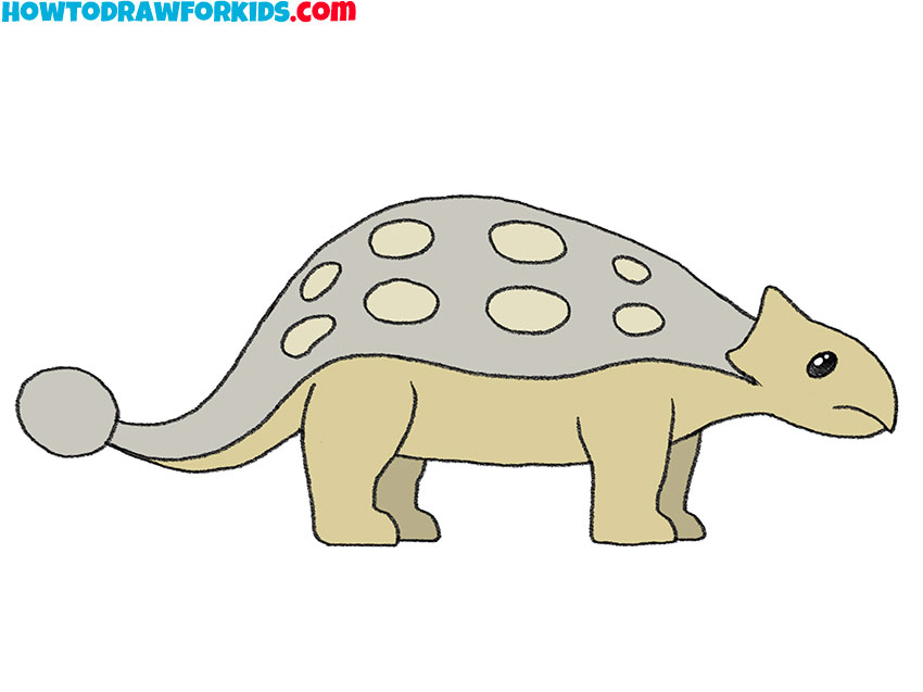 How to Draw an Ankylosaurus Easy Drawing Tutorial For Kids