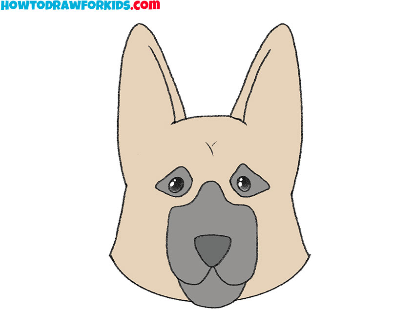 easy drawings of german shepherds