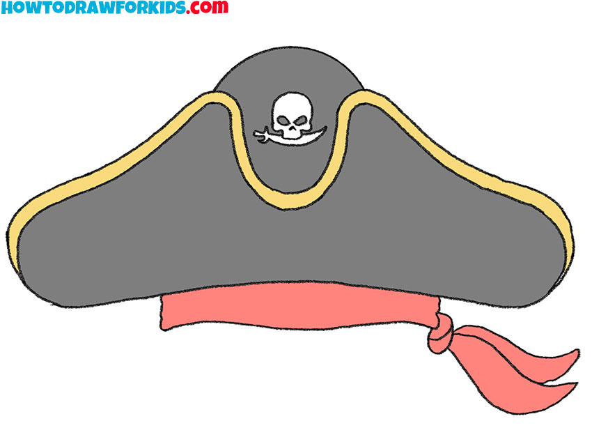 How to Draw a Pirate Hat - Easy Drawing Tutorial For Kids