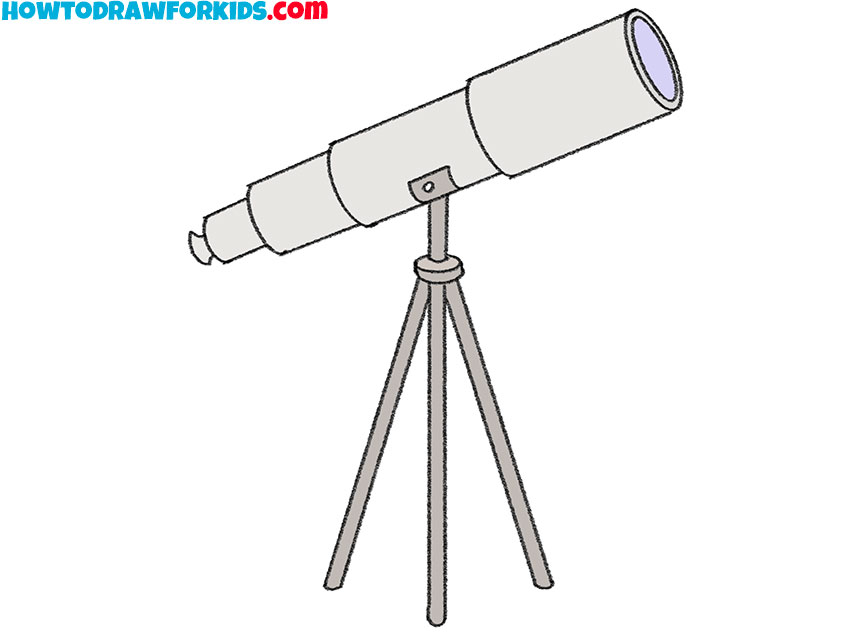 Telescope Coloring Page  Easy Drawing Guides