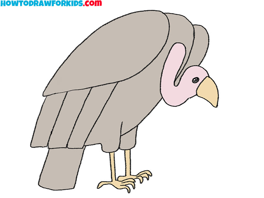 How to Draw a Vulture Easy Drawing Tutorial For Kids