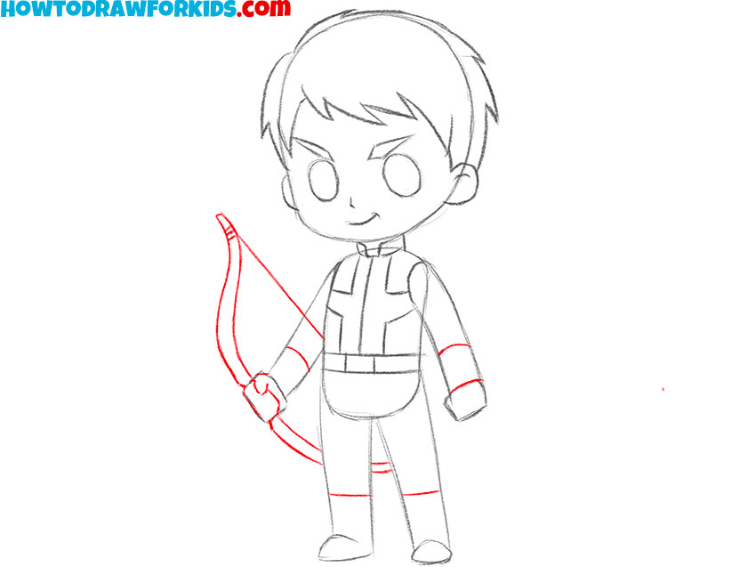 draw Hawkeye's weapon