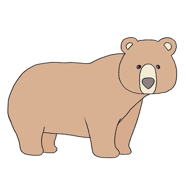 How to Draw a Brown Bear Easy Drawing Tutorial For Kids
