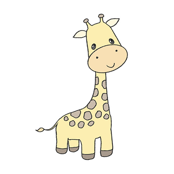 How to Draw a Cartoon Giraffe - Easy Drawing Tutorial For Kids