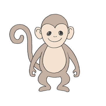 How to Draw a Cute Monkey