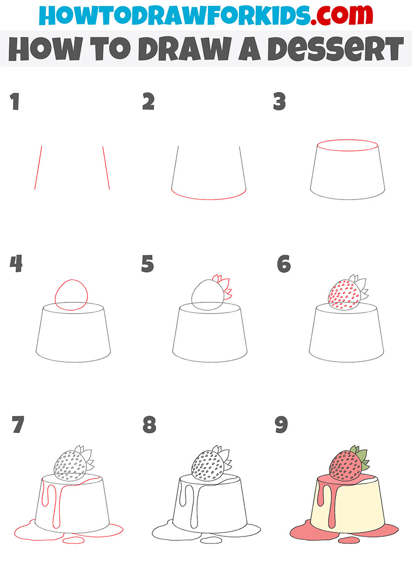 How to Draw a Dessert Easy Drawing Tutorial For Kids