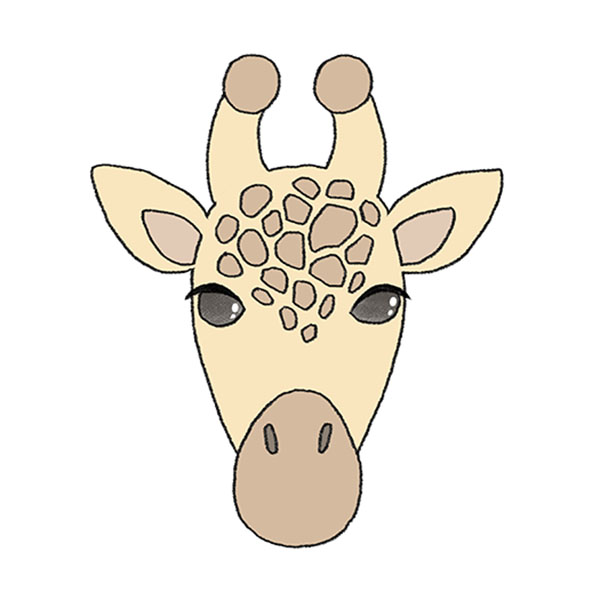 How to Draw a Giraffe Head